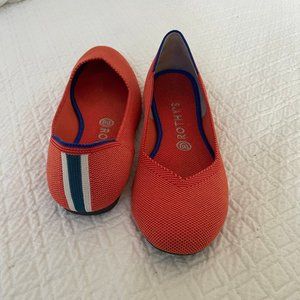 Rothy's Persimmon Orange Marine Stripe Heel RETIRED Flats Size 9